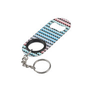 Tribal Aztec Ombre Pattern Sleutelhanger Flessenopener (Achterkant Gekanteld)