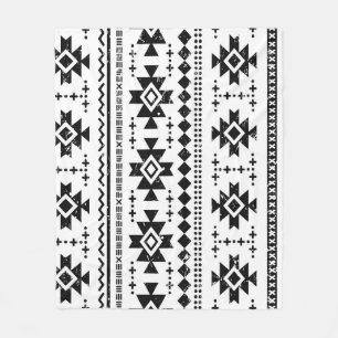 Tribal aztec, witte achtergrond. fleece deken