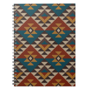 Tribal Aztec wol gebreide textuur. Notitieboek