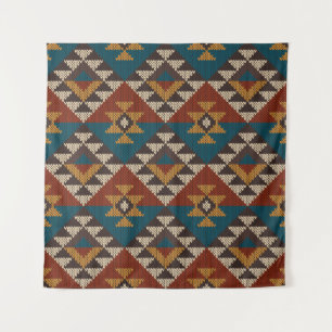 Tribal Aztec wol gebreide textuur. Wandkleed
