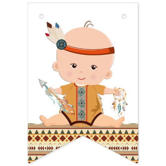 Tribal Baby shower Banner (Eerste vlag)