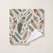 Tribal Bath Towel Native Arrows and Feather Motif (Gant de toilette)