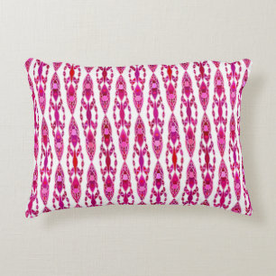 Tribal Batik - Burqundy en Fuchsia Pink Accent Kussen