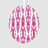 Tribal Batik - Burqundy en Fuchsia Pink Ornament (voorkant)