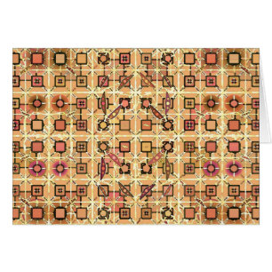 Tribal Batik - chocolat et chameau tan