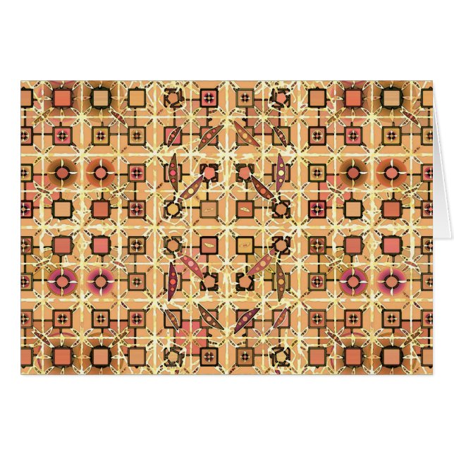Tribal Batik - chocolat et chameau tan (Devant Horizontal)