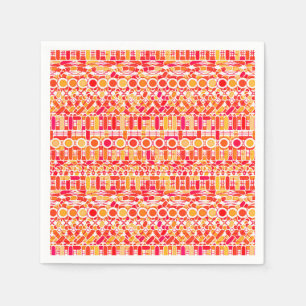 Tribal Batik - koraal oranje en koraal roze Servetten