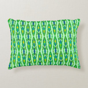 Tribal Batik - Mint, Emerald Green en Blue Decoratief Kussen