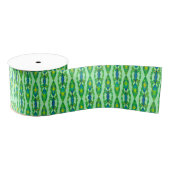 Tribal Batik - Mint, Emerald Green en Blue Grosgrain Lint (Spoel)