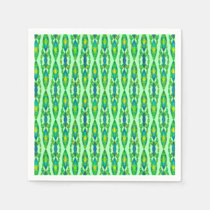 Tribal Batik - Mint, Emerald Green en Blue Servet