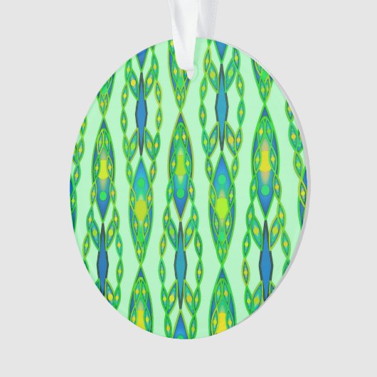 Tribal Batik - Mint, Emerald Green et Blue (devant)