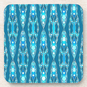 Tribal Batik - Ocean Blue en Aqua Onderzetter