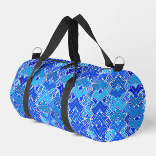 Tribal Batik Print, Cobalt en Cerulean Blue Plunjezak