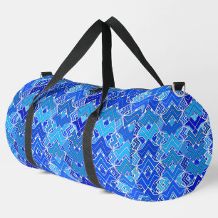 Tribal Batik Print, Cobalt en Cerulean Blue Plunjezak