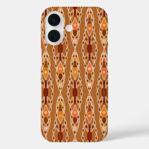 Tribal Batik - Rust, Terracotta en Beige iPhone 16 Hoesje