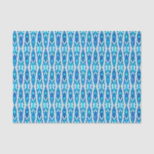 Tribal Batik - Sapphire Blue en Silver Grey Tissuepapier