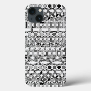 Tribal Batik - tinten grijs iPhone 13 Hoesje