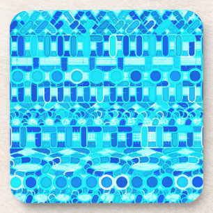 Tribal Batik - turquoise, aqua en kobaltblauw Drankjes Onderzetter