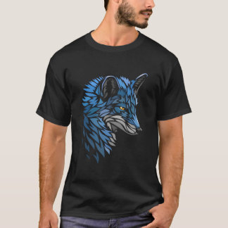Tribal Beautiful Blue Fox T-shirt