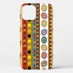 Tribal behang, artistiek etnisch ontwerp. iPhone 12 hoesje