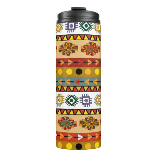 Tribal behang, artistiek etnisch ontwerp. thermosbeker