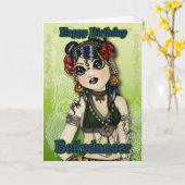 Tribal Belly Dance Verjaardag Kaart (Gele Bloem)