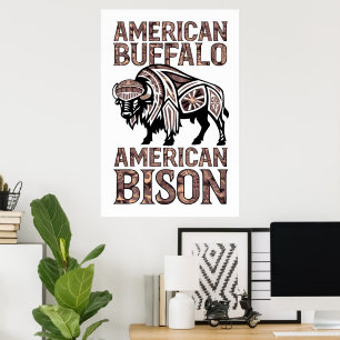 Tribal Bizon Design Poster
