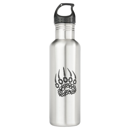 Tribal Black Beer Paw Waterfles (Voorkant)