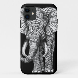 Tribal Black Elephant iPhone 11 Hoesje