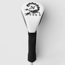 Tribal Black Scorpion Monogram Golfheadcover