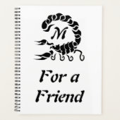 Tribal Black Scorpion Monogram Planner (Voorkant)