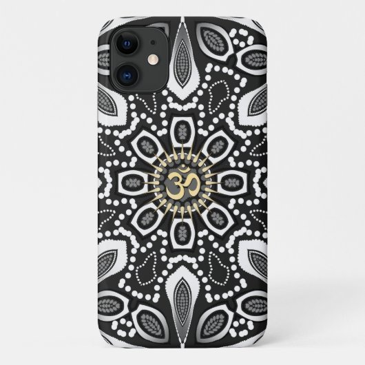 Tribal Black+White Aum iPhone 4 Case-Mate Case (Achterkant)