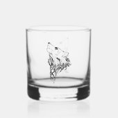 Tribal Black Wolf Howl Whisky Glas (Voorkant)