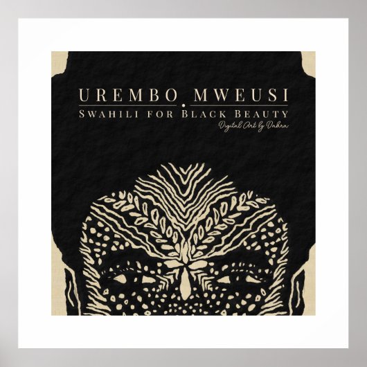 Tribal Black Woman Poster (Voorkant)