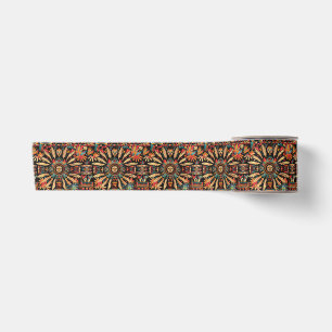Tribal Blauwgroen "Aztec Dream" Decoratieve Satin Lint