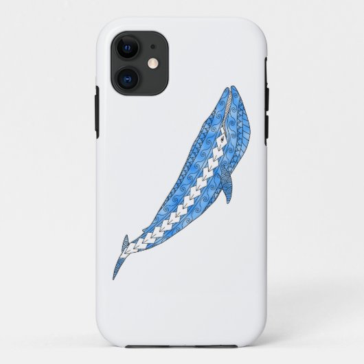 Tribal Blue Whale Case-Mate iPhone Case (Achterkant)