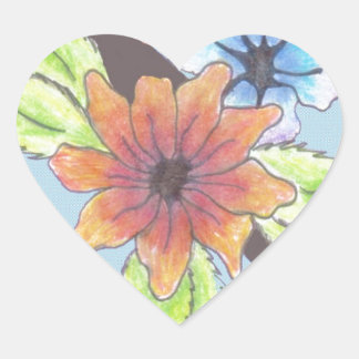 Tribal Boeket Hart Sticker