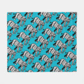 Tribal Bohemian Elephants Custom Fleece Blanket Deken (Voorkant (Horizontaal))