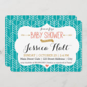 Tribal Boho Baby shower Invitation Kaart (Voorkant / Achterkant)
