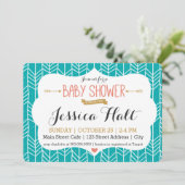 Tribal Boho Baby shower Invitation Kaart (Staand voorkant)