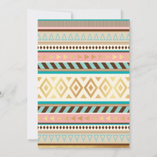 Tribal Boho Baby shower Uitnodiging (Achterkant)