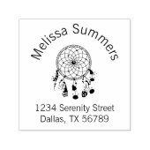 Tribal Boho Dreamweaver Arch Adres Zelfinktende Stempel (Design)