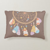Tribal Boho Dreamweaver op Brown Accent Kussen (Achterkant)