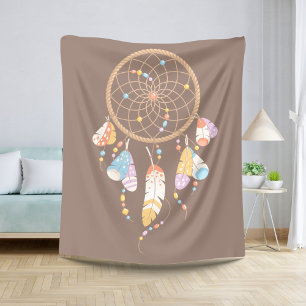 Tribal Boho Dreamweaver op Brown Sherpa Deken