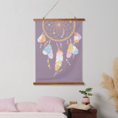 Tribal Boho Dreamweaver op Paars Hangend Wandkleed (Slaapkamer)