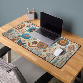 Tribal Boho Elements Desk Mat