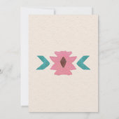 Tribal Boho Floral Baby shower Uitnodiging (Achterkant)