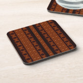 Tribal Bruin Patroon Bier Onderzetter (Linkerzijde)