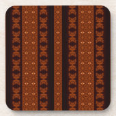 Tribal Bruin Patroon Bier Onderzetter (Voorkant)