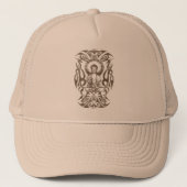 Tribal Buddha Trucker Hat Trucker Pet (Voorkant)